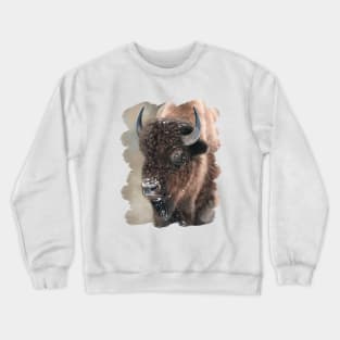 American Bison Portrait Crewneck Sweatshirt